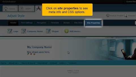 Changing your website style in RVSiteBuilder 5