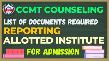 Documents & Undertaking required in Allotted Institute for CCMT 2023 || #ccmt2023 #gate2023 #ccmt