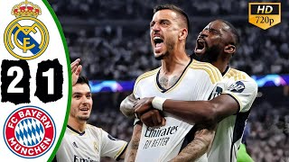 ريمونتادا قاتلة للملكى🔥ريال مدريد (2-1) البايرن🔥تشامبيونزليج◄2024🔥وجنون حفيظ دراجى