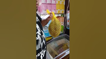 This DURIAN fruit has an awkward smell but when you eat it, it