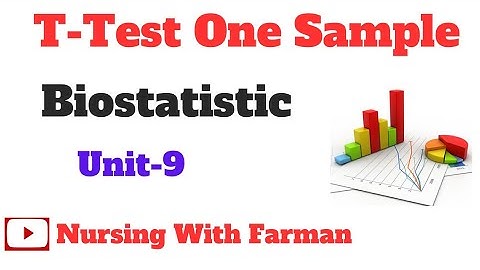 One Sample T-Test In Urdu/Hindi | Hypothesis testing | Biostatic Unit # 9 | BSN Biostatic By Farman.