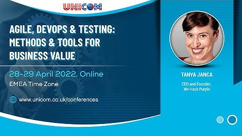 Tanya Janca speaking at Agile, DevOps & Testing: Methods & Tools For Business Value, 28-28 Apr 2022