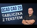QCAD Tabliczka z Tekstem