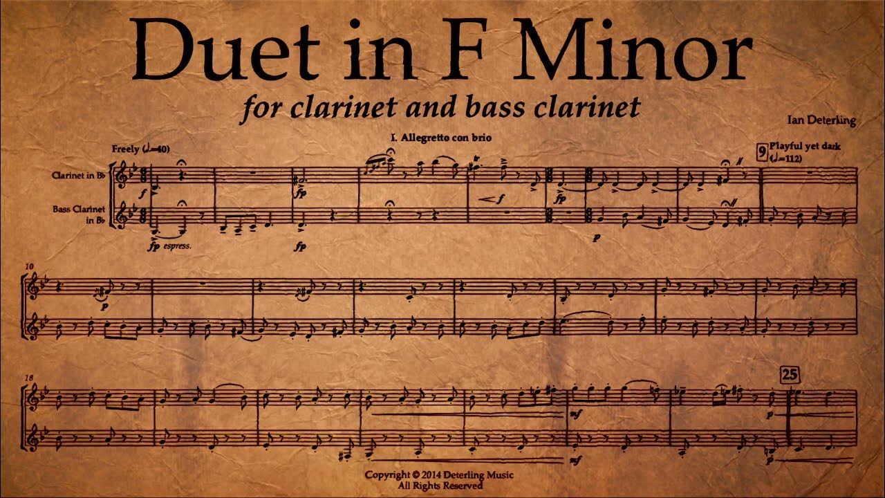 Duet for and Bass in F Minor, Op. 4 YouTube