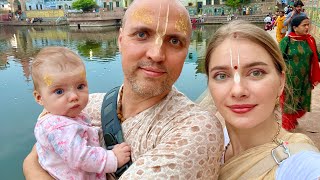 Our amazing day in Vrindavan!!!! We are very happy!!!