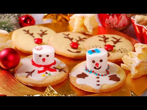 Простое печенье Тающие снеговики Готовим с детьми #shorts #shortvideo