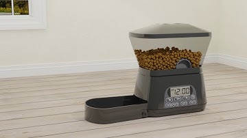 Animated 3d model of a Automatic Dog Feeder