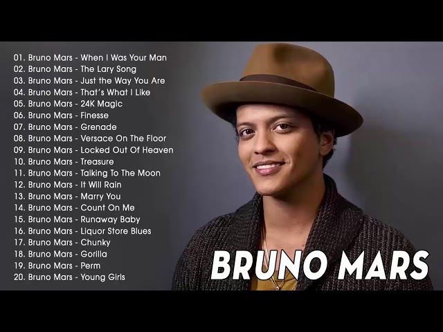 Bruno Mars Grandes Exitos Mix 2018 - Sus Mejores Éxitos Bruno Mars class=