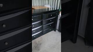 $0 to $70! Restoring & Flipping Dresser Black Dresser