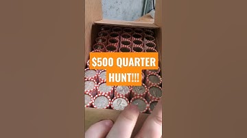 $500 QUARTER HUNT! #coinrollhunting #coins #shorts