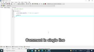 Comments in C Language
