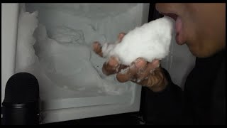 FREEZER FROST STRAIGHT OUT THE FREEZER | ASMR ICE EATING | 2