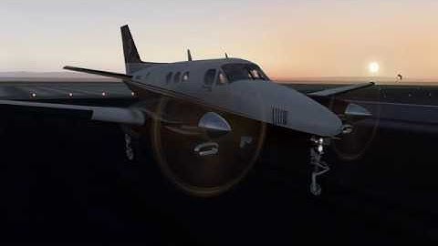 Handling the default King Air C90 in X-Plane 11, setting Heading and Course