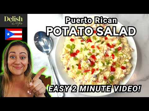 Puerto Rican POTATO SALAD w/APPLES (Ensalada De Papa) | Delish Dlites | Puerto Rican Dishes