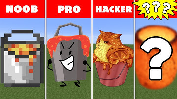 Pixel Art (NOOB vs PRO vs HACKER vs GOD) Lava in Minecraft