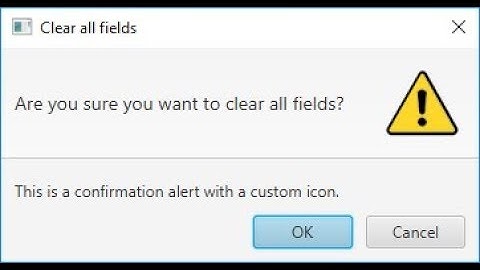 JavaFX Alert demo using a confirmation box with custom icon