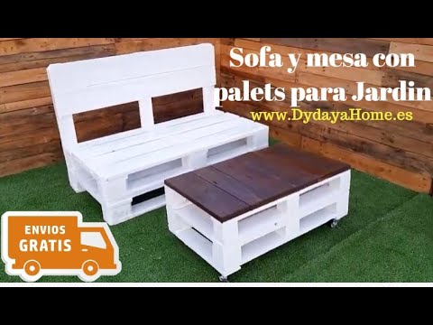 ? Banco y mesa de palets baratos - Sofa de Palets , Sillones de pales ,  Estructura de Sofa - YouTube