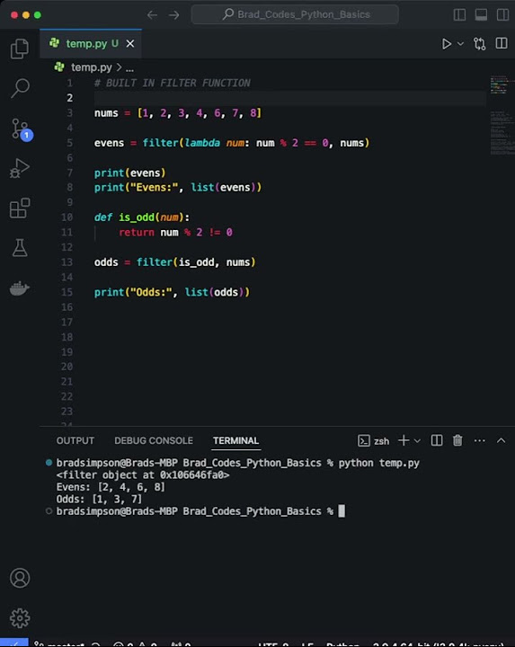 Python Built-Ins - Filter - YouTube