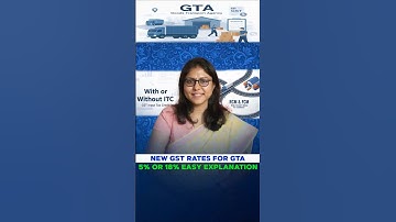 Reverse Charge Under GTA - Impact of 12% to 18% GST | GST 2.0 | GST with Saradha