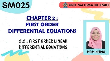 Chapter 2 I 2.2 First Order Differential Equations (1/3)