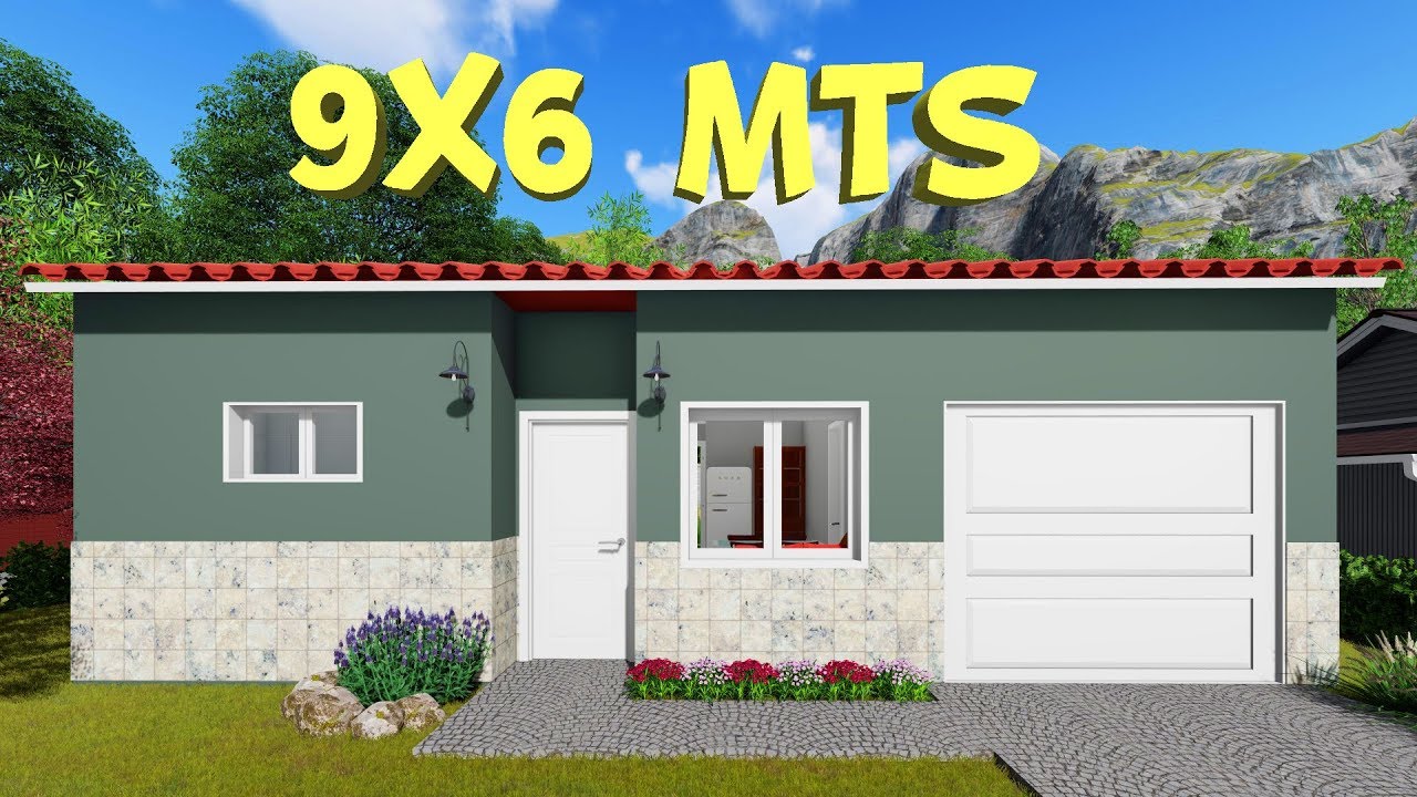 House of 9x6 meters with with garage - YouTube