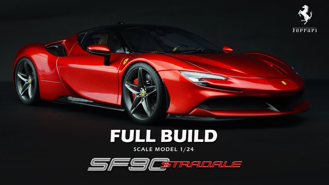 Ferrari SF90 Stradale | Alpha Model | 1/24 | Scale Model Building | ASMR |