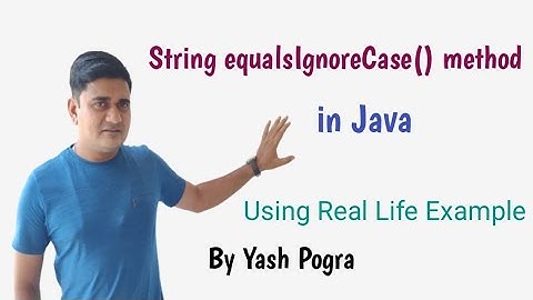 Java String equalsIgnoreCase() Method | equalsignorecase method in java example