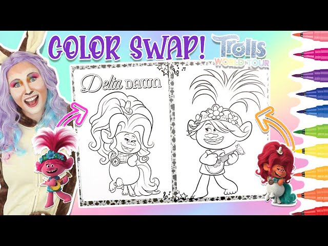 Free Printable Trolls 2 Delta Dawn Coloring Page  Monster coloring pages,  Poppy coloring page, Coloring pages