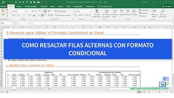 Como Resaltar Filas Alternas con Formato Condicional
