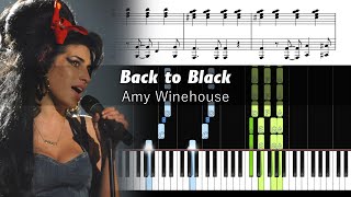 Amy Winehouse - Back To Black - Accurate Piano Tutorial with Sheet Music