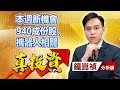 中視【真投資】20240325 #鐘崑禎：本週新機會 940成份股、機器人相關 #中視新聞 #真投資