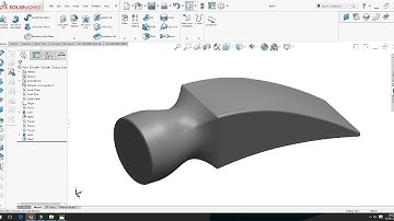 Solidwork loft hammer head
