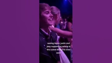 Justin Bieber, Taylor swift and joey cheering for selena live concert tiktok#selenagomez#marshmellow