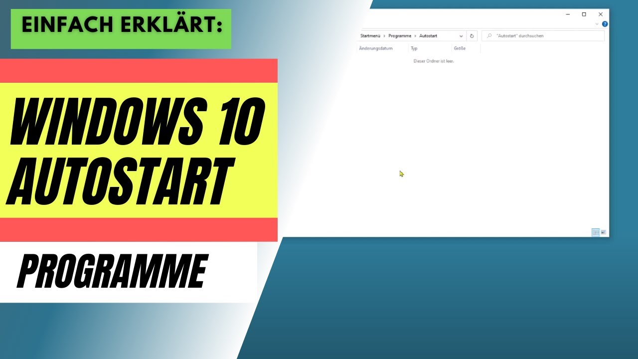 Syswow64 öffnet Sich Automatisch Windows 10 Windows 10 Autostart Programme aktivieren/deaktivieren - YouTube
