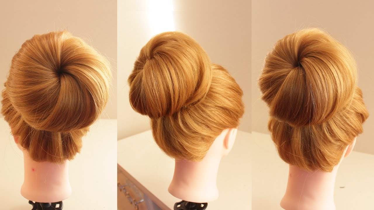 Easy Bun Hairstyle For Wedding Party And Everyday Simple Bun