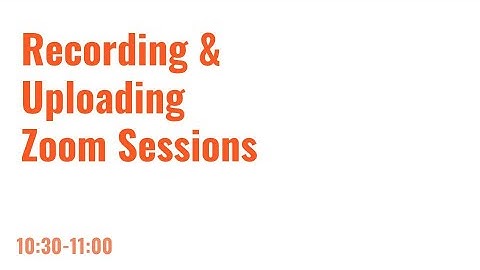 Recording and Uploading Zoom Videos for Use in D2L