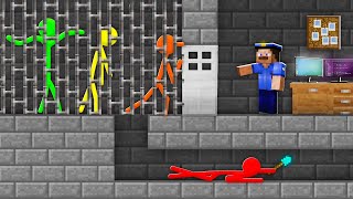 JAILBREAK WITH STICKMANS IN MINECRAFT