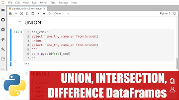สอน pandas: การ union, intersect และ except DataFrames ด้วย pandasql