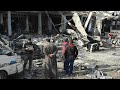 Aftermath of Syria regime strike on Idlib market | AFP