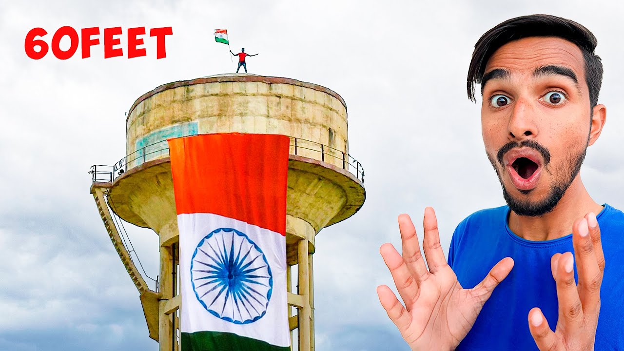 Biggest Indian Flag On Water Tank - 15 August Special