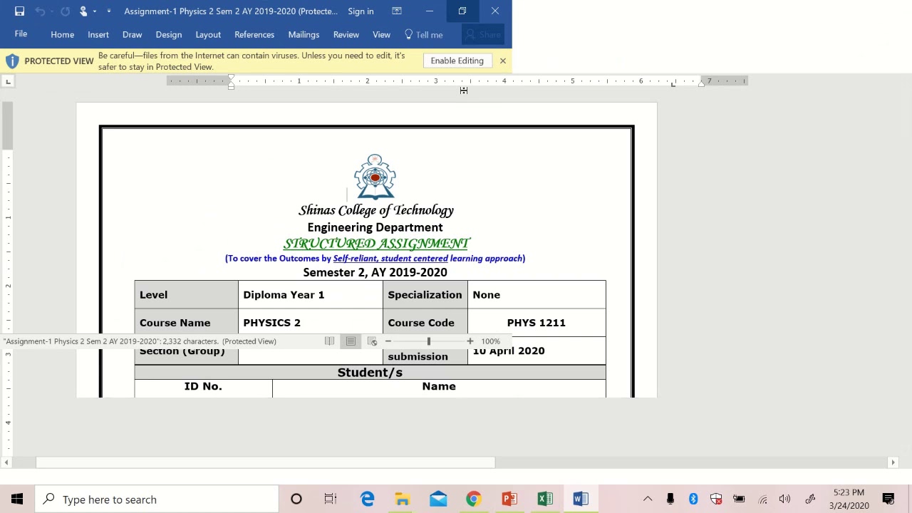 structured assignment & Revised Asess Plan sem 2 2020 - YouTube