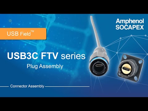 Amphenol USB type-C Assembly - USB3C FTV Series