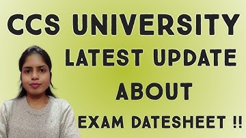 Datesheet Update || CCSU || Important Notice || @TEACHINGLEARNING279