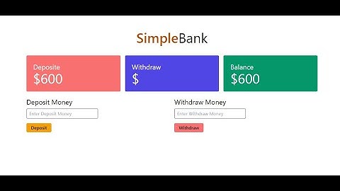 Javascript Simple Banking Project Part-2