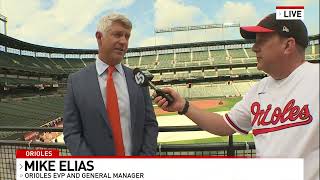 Orioles GM Mike Elias talks ahead of team's home opener