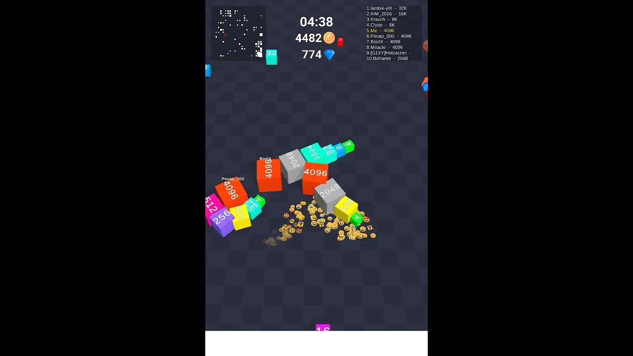 1024 to 131072 cube arena 2048 YouTube