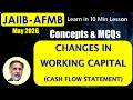 CHANGES IN WORKING CAPITAL JAIIB-AFMB MAY-26 Get 2 Marks in 10 Min: Exam Points with MCQs #S238