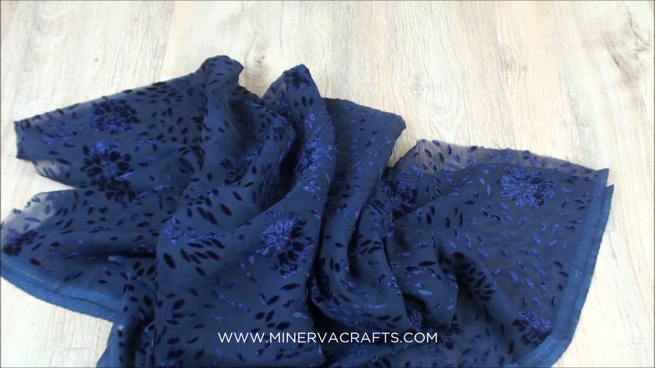 Burn Out Velvet Chiffon Fabric