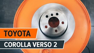 Wymiana Tylne Tarcze Hamulcowe Toyota Corolla Verso 2 Tutorial | Autodoc - Youtube