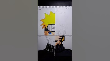 One drawing, but 4  different Styles ✨ Naruto✨ Part 3 #shorts